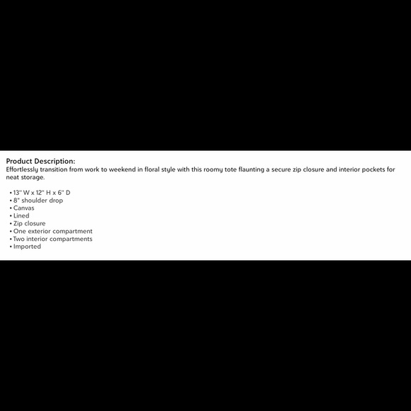 Betsy Johnson Forbidden Fruit Canvas Tote In Rose NWT - Picture 7 of 7